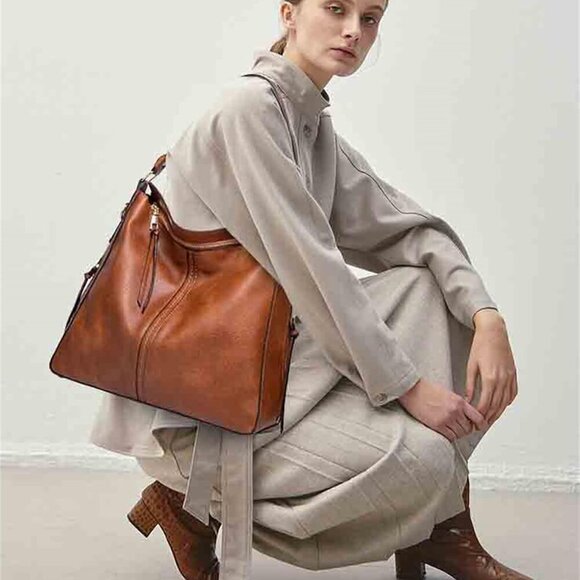 Womens Tote Bag Handbags Shoulder Bag PU Leather Fashion Hobo with Adjustable Sh - Picture 4 of 7